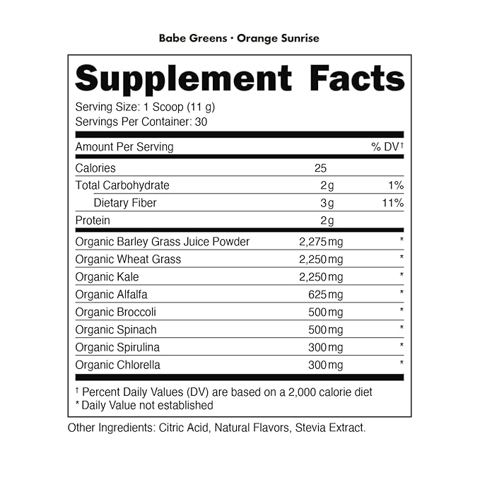 BUCKED UP Babe Organic Greens - Orange Sunrise