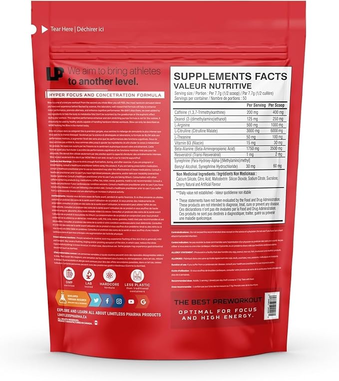 LIMITLESS PHARMA Blow Pre Workout - 385G