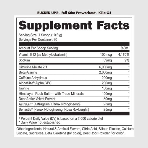 BUCKEDUP LFG Pre Workout Pina Koala