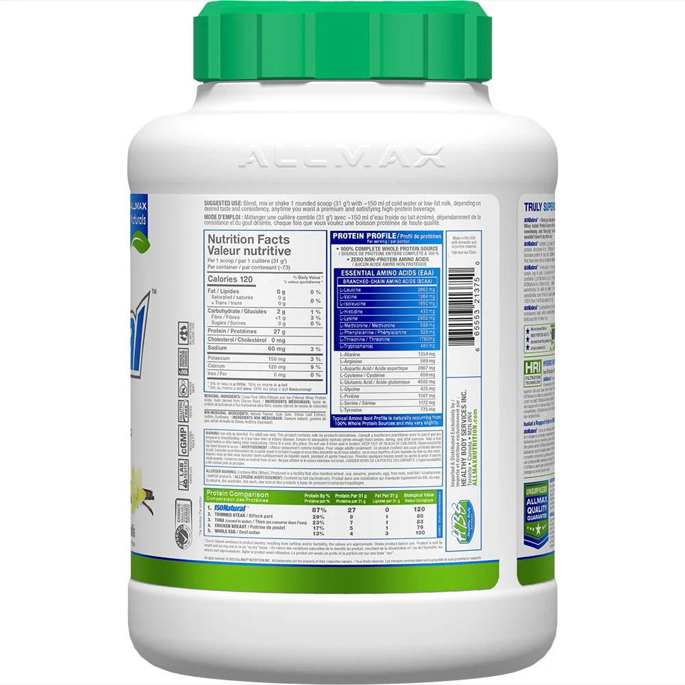 ALLMAX IsoNatural - 5lb VANILLA