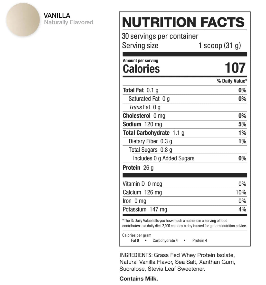 HD Protein 100% Grass Fed Whey Isolate
