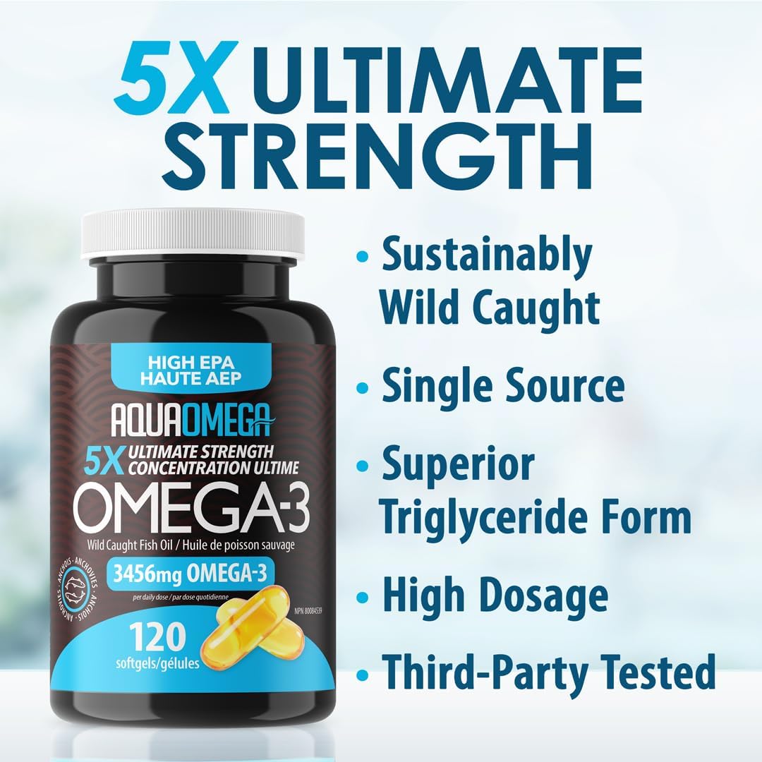 120 Softgels Wild Caught Fish Oil High DHA