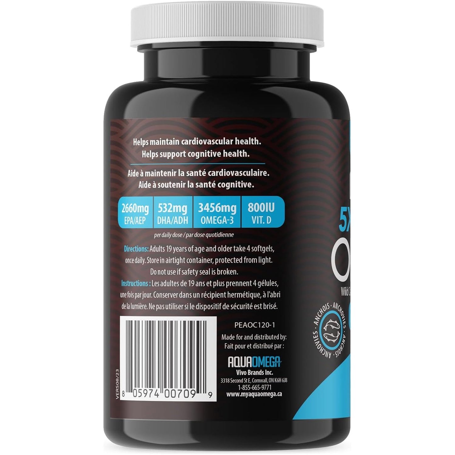 120 Softgels Wild Caught Fish Oil High DHA