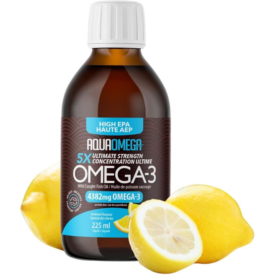 AquaOmega 5x Ultimate Strength High EPA Omega 3 Liquid with DHA and Vitamin D