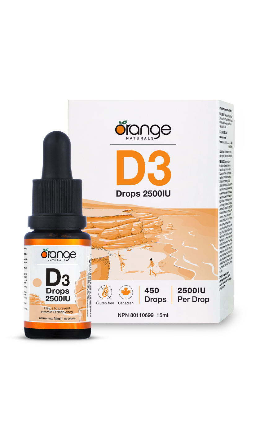 ORANGE NATURALS D3 Drops - 2500IU