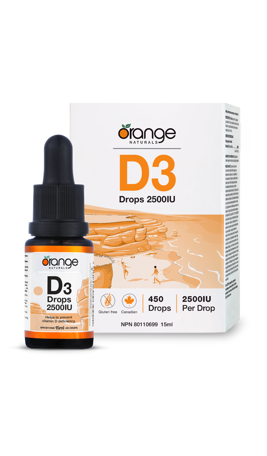 ORANGE NATURALS D3 Drops - 2500IU