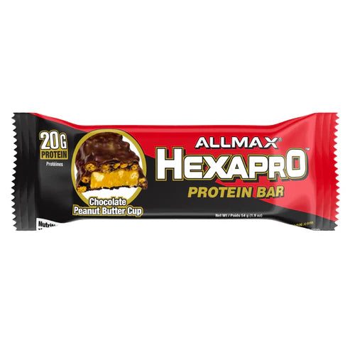 ALLMAX HEXAPRO Protein Bar 20g Chocolate Peanut Butter Cup Flavor