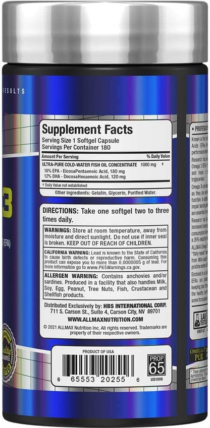 ALLMAX omega 3s