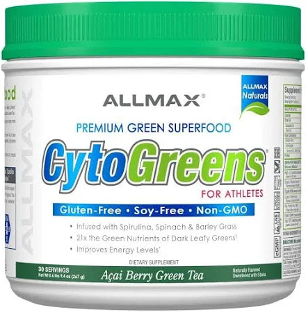 ALLMAX CytoGreens - 60 Servings - ACAI BERRY GREEN TEA